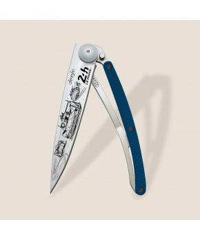 Kapesní nůž Deejo DEE24H002 24H Le Mans Trio 37g aluminium blue limitovaná edice
