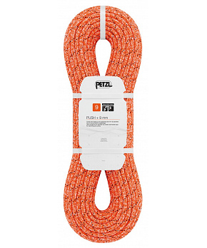 Petzl PUSH +9 mm ORANGE 40 m oranžové lano Petzl PUSH +9 mm ORANGE 40 m oranžové lano