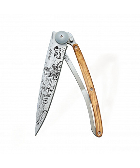 Kapesní nůž Deejo 1CBTDF001 Tattoo 37g olive wood Tour de France Bunch