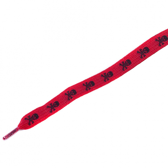 Tobby tkaničky dětské elastické skull black/red