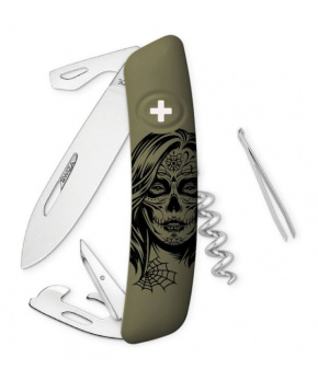 Swiza kapesní nůž D03 Girls Skull olive Swiza kapesní nůž D03 Girls Skull olive
