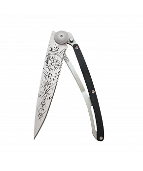 Kapesní nůž Deejo 1CB513 Tattoo Serration 37g ebony wood Viking Vegvisir Kapesní nůž Deejo 1CB513 Tattoo Serration 37g ebony wood Viking Vegvisir