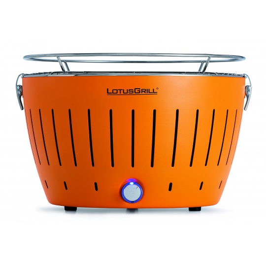 LotusGrill Mandarine Orange + ZDARMA 1kg dřevěného uhlí LotusGrill + ZDARMA gelový podpalovač LotusGrill