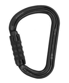 Petzl WILLIAM TRIACT LOCK karabina s automat.pojistkou ČERNÁ
