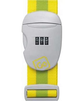 Go Travel popruh na zavazadla Combi Luggage Strap yellow/green