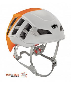 Petzl METEOR S/M WHITE ORANGE horolezecká přilba bílo-oranžová 