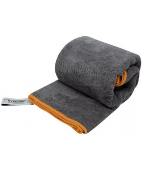 TravelSafe ručník Microfiber Terry Towel L charcoal/orange