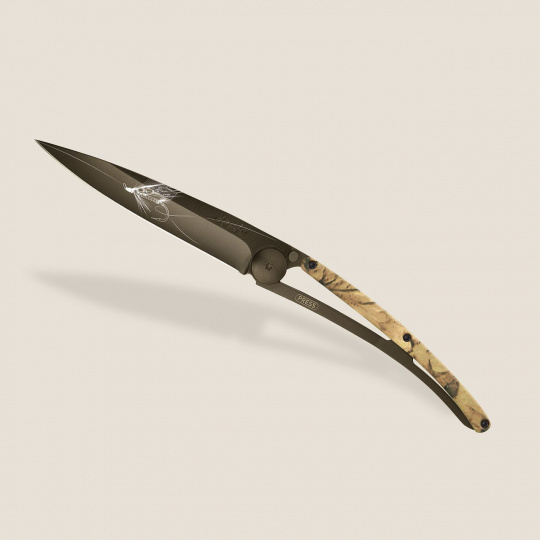 Kapesní nůž Deejo 1GM029 Tattoo black 37g,brown camo,Silver Wilkinson