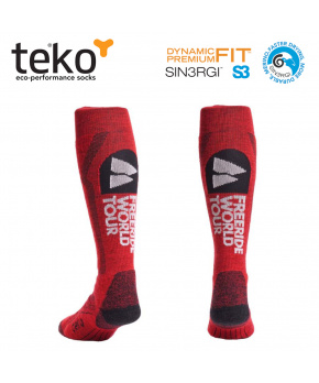 Teko 2712 M3RINO.XC light FWT Ski red lyžařské ponožky Teko 2712 M3RINO.XC light FWT Ski red lyžařské ponožky