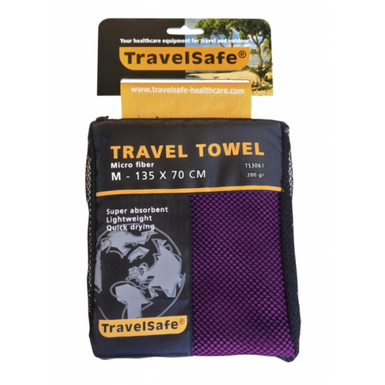 TravelSafe ručník Microfiber Towel M purple