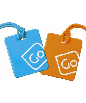 Go Travel sada visaček Twin Pack Tags blue/orange