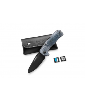 Kapesní nůž Lionsteel TM1B CVBL čepel ocel Sleipner černá,rukojeť canvas,pouzdro,rozbíječ skla
