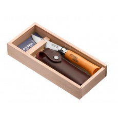 Set Opinel VR N°08 Carbon + pouzdro dřevěná dárková krabička Set Opinel VR N°08 Carbon + pouzdro dřevěná dárková krabička