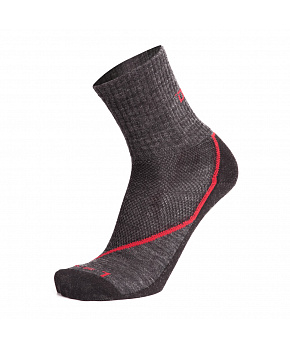 Duras Summer merino anthracite-red letní ponožky