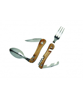 Cestovní příbor Laguiole DUB219 nerezová ocel,dřevo zebrawood