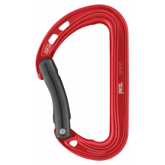 Petzl SPIRIT BENT červená karabina - prohlý zámek