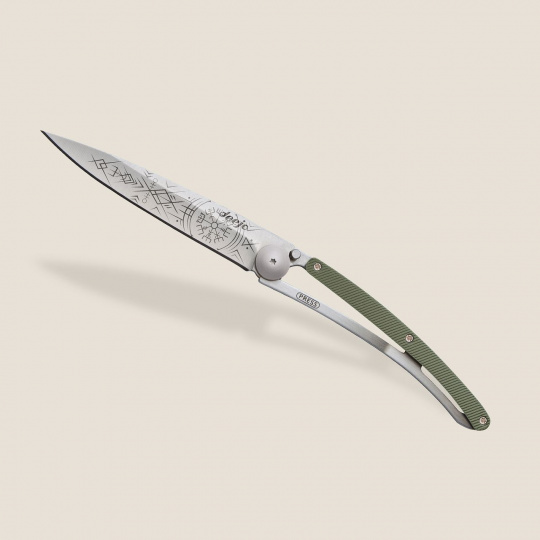 Deejo 1CM027 Tattoo Aluminium 37g, aluminium khaki,Viking Vegvisir