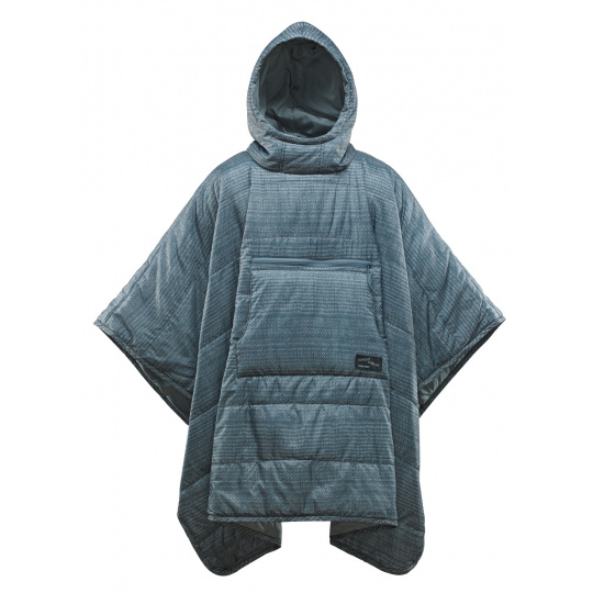 Thermarest HONCHO PONCHO Blue Woven Print eraLoftové pončo modrošedé