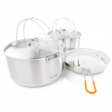 Sada Nádobí GSI Outdoors Glacier Stainless Troop Cookset 5l + 8,5l