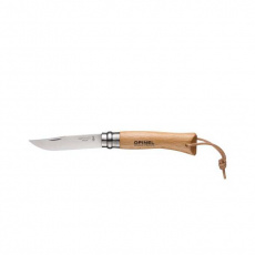Nůž Opinel VRN°08 Inox + kožený provázek