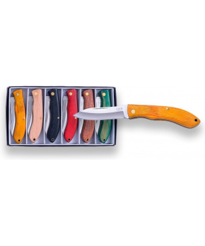 Joker sada přívěsků Pocket Knives Various Wooden Handle 6ks Joker sada přívěsků Pocket Knives Various Wooden Handle 6ks