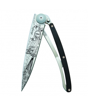 Kapesní nůž Deejo 1CB098 Tattoo 37g ebony wood Firefighter