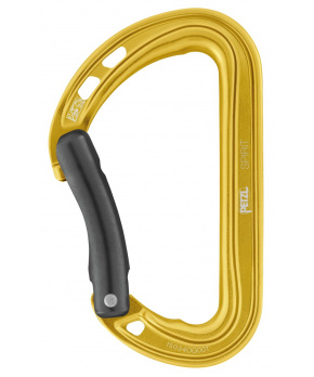 Petzl SPIRIT BENT žlutá karabina - prohlý zámek
