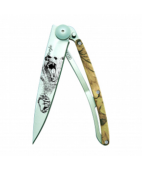 Kapesní nůž Deejo 1CM021 Tattoo 37g brown camo Grizzly