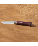 Nůž Opinel VRN°08 Inox Garnet + kožený provázek