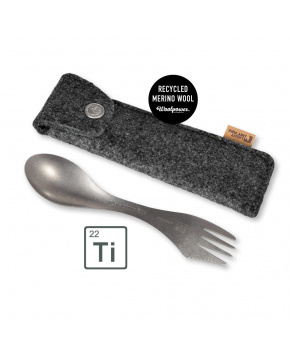 Příbor Light My Fire Spork Titanium in Merinowool Case