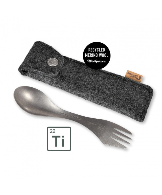 Příbor Light My Fire Spork Titanium in Merinowool Case