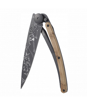 Kapesní nůž Deejo 1GB116 Tattoo Black 37g juniper wood Ski