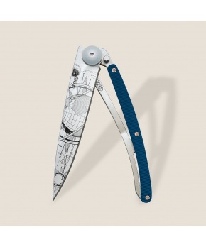 Kapesní nůž Deejo 1CM026 Tattoo 37g aluminium blu Globe Trotter Kapesní nůž Deejo 1CM026 Tattoo 37g aluminium blu Globe Trotter