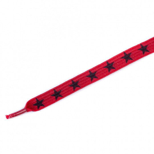 Tobby tkaničky dětské elastické stars black/red