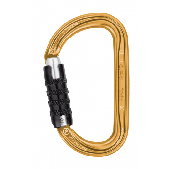 Petzl AMD TRIACT LOCK karabina s automatickou pojistkou zlatá