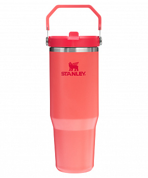 STANLEY Termoláhev s integrovanou slámkou The IceFlow™ Flip Straw 2.0 Tumbler 890 ml/30oz Hot Coral