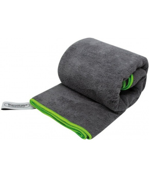 TravelSafe ručník Microfiber Terry Towel L charcoal/lime green