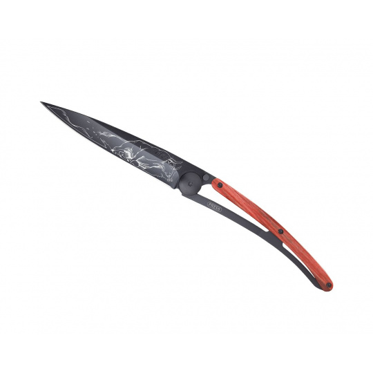 Deejo 1GB156 Tattoo Black 37g, red beech, Bull
