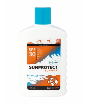 TravelSafe opalovací mléko Sunprotect faktor 30 200ml + mléko po TravelSafe opalovací mléko Sunprotect faktor 30 200ml + mléko po