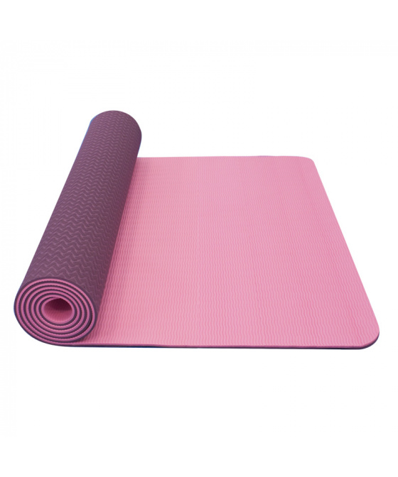 Yate Yoga Mat Dvouvrstvá TPE 6 mm růžová/fialová