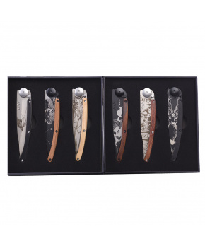 Sada kapesních nožů Deejo DEE079 Tattoo Nature 6x37g