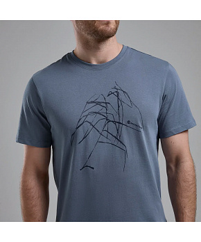 Montane Pánské tričko Montane Abstract T-Shirt barva Stone Blue velikost M Montane Pánské tričko Montane Abstract T-Shirt barva Stone Blue velikost M