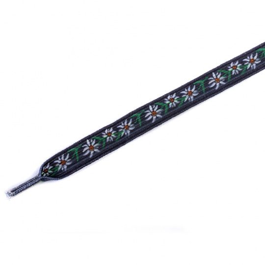Tobby tkaničky dětské elastické black Edelweiss