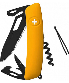 Swiza kapesní nůž SH03TR Allblack Single Hand Signature Wavy Edge