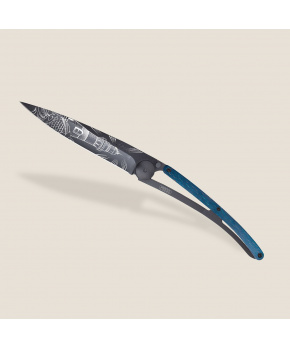 Kapesní nůž Deejo 1GB168 Tattoo Black 37g blue beech Lighthouse