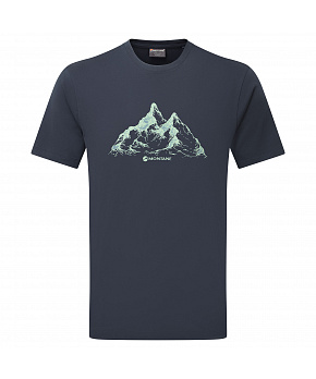 Montane DUAL MOUNTAIN T-SHIRT-ECLIPSE BLUE-M pánské tričko modré