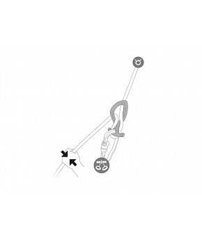 Petzl Slaňovací brzda Petzl Pirana Club barva Zelená