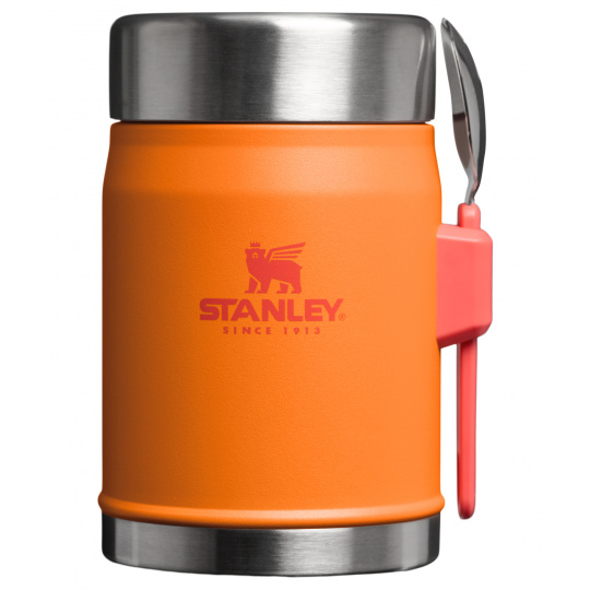 STANLEY Termoska jídelní se lžící/vidličkou The Legendary Classic Food Jar 400 ml/14oz Goldenrod Coral