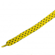 Tobby tkaničky dětské elastické dots black on yellow