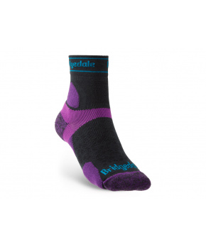 Bridgedale Trail Run UL T2 MS 3/4 Crew Women's charcoal/purple/260 Bridgedale Trail Run UL T2 MS 3/4 Crew Women's charcoal/purple/260